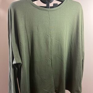 Time and Tru Women's Olive Long Sleeve Top